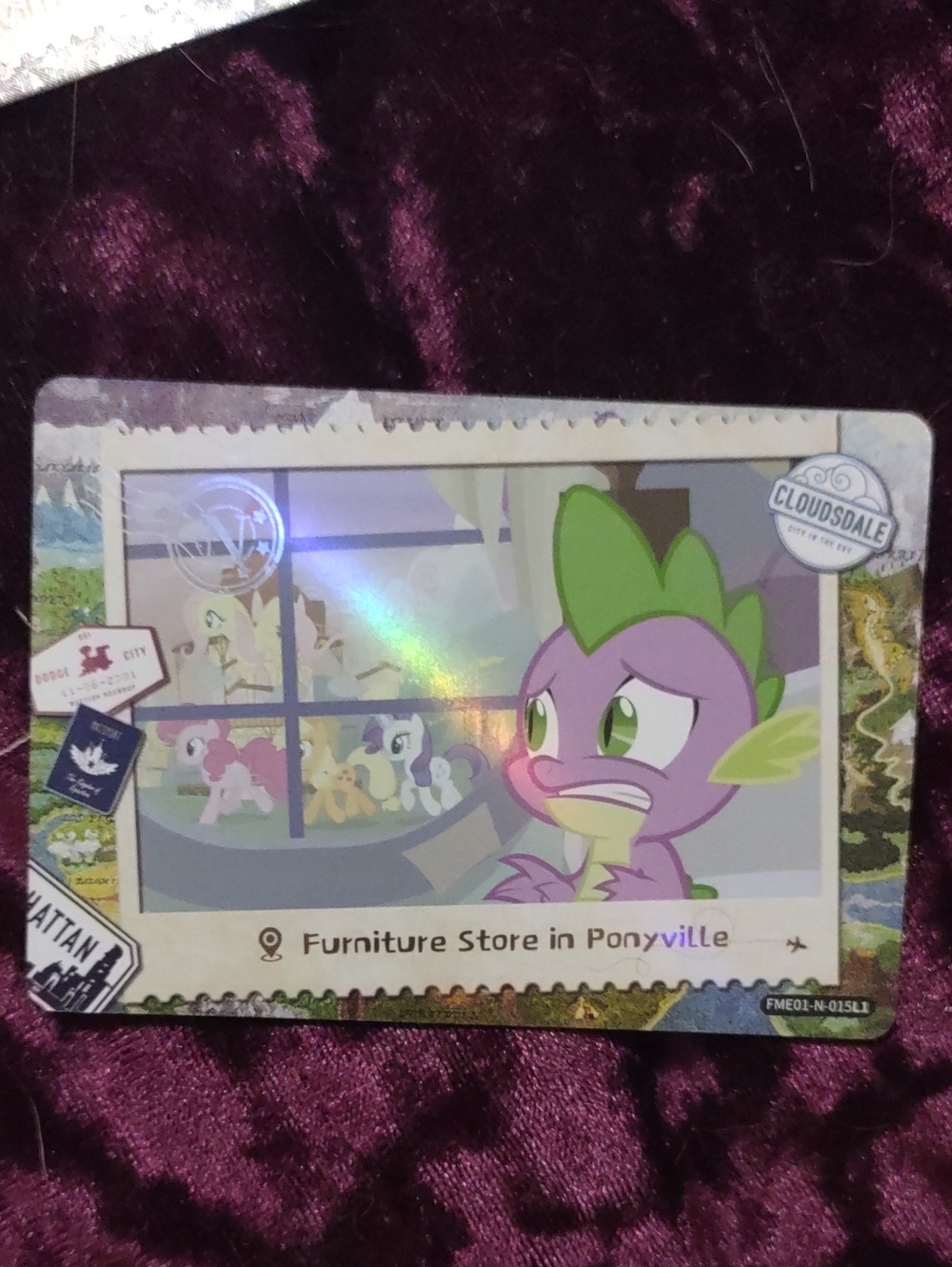 Purple Spike Character Collectible Card - Unbranded